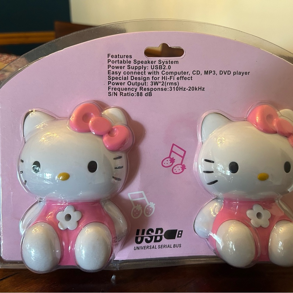 Hello Kitty Pink and White USB Cable